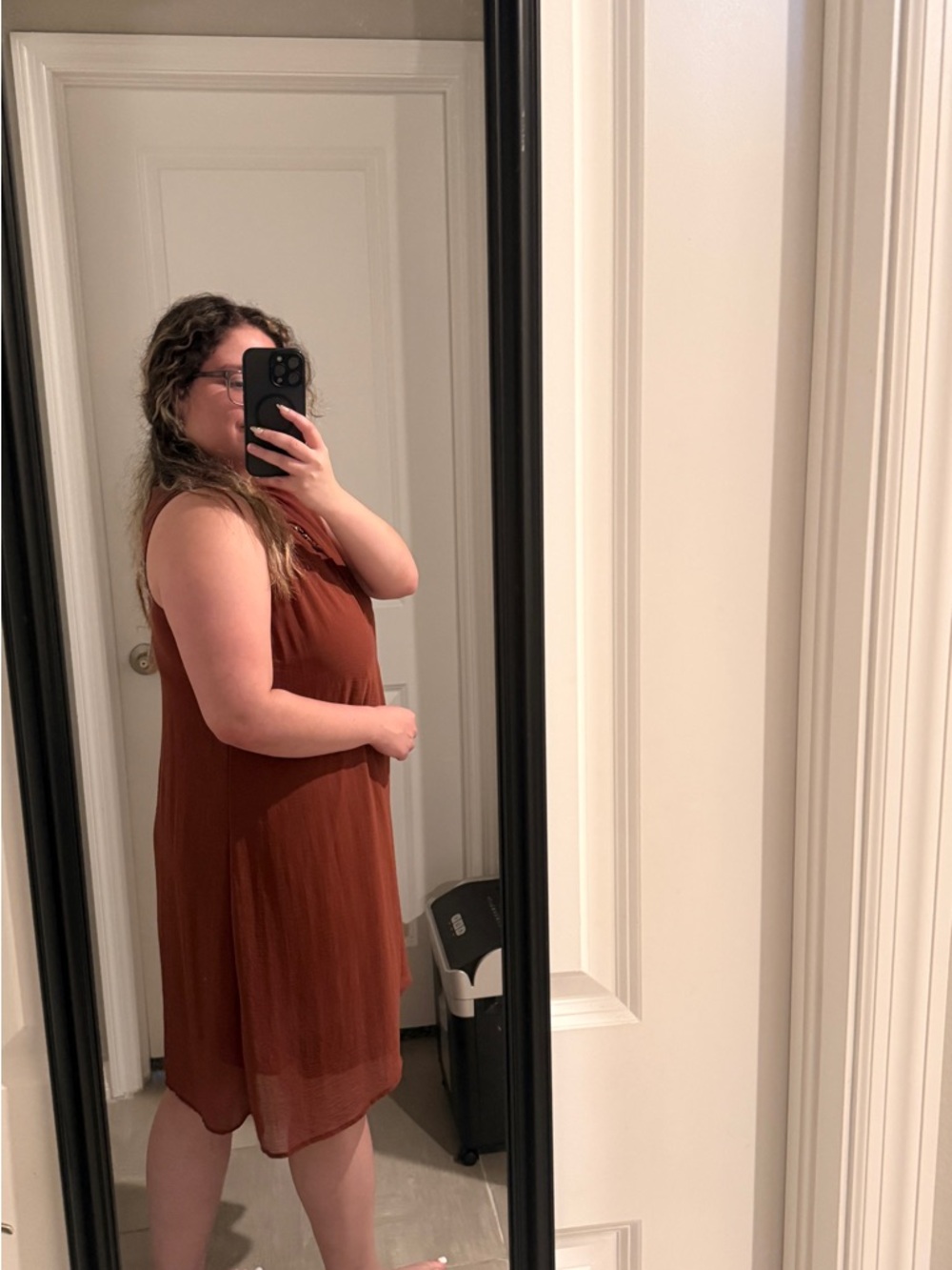 Rust Color Mini Dress - Picture 4 of 4